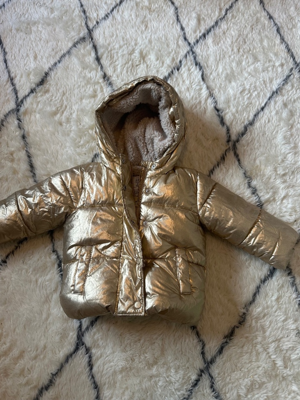 Gap Gold Puffer Coat